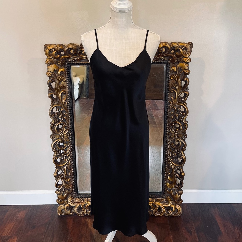 D'Offay Black Silk Dress Ladies size S